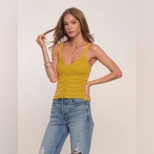 Revolve Heartloom Addina Cami Crochet Top size Medium